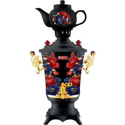 Самовар KELLI-1863 электр 2300Вт обьем 4,0л керамический заварник 0,9л (4) оптом