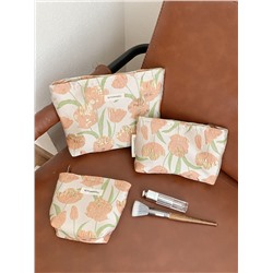 Capacious cosmetic bag, liner, handheld small clutch bag, organizer bag