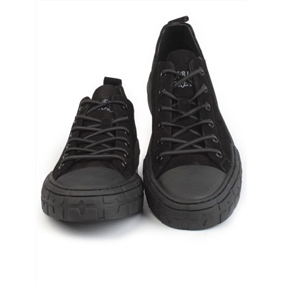 03-N72699-1 BLACK Полуботинки спортивные мужские (натуральная замша)