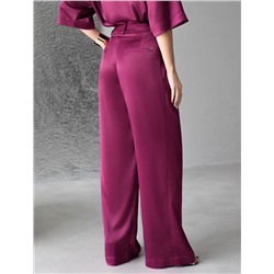 Брюки палаццо широкие из струящегося сатина