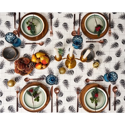 Скатерть «Этель» Christmas 150×110 см, 100%хл, саржа 190 г/м²