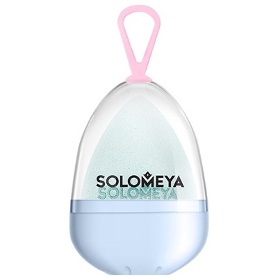 SOLOMEYA Спонж для макияжа Меняющий цвет BLUE-PINK яйцо