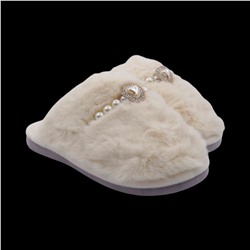 Тапочки меховые 10237 бежевые