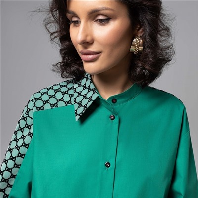 Рубашка комбинированная с сеткой, Моя философия – шик