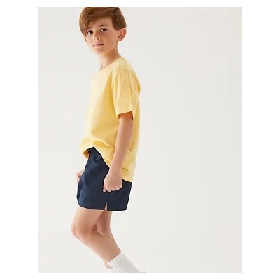 2pk Unisex Pure Cotton School Shorts (2-16 Yrs)