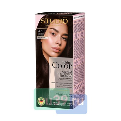 Ultima Color Studio Профешнл Стойкая крем-краска для волос 3.73 Горький шоколад, 50/50