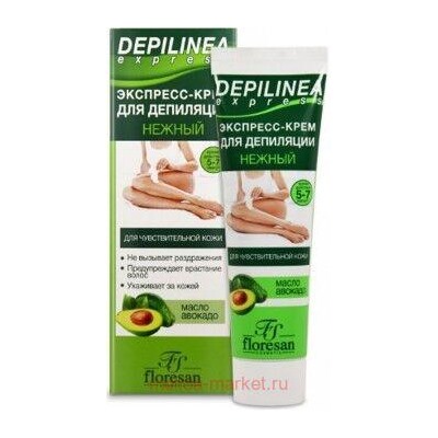 Ф-501 Depilinea Нежный экспресс-Крем для депиляции 100 мл, НЕЖНЫЙ ЭКСПРЕСС-КРЕМ ДЛЯ ДЕПИЛЯЦИИ ,100 МЛ ФОРМУЛА: 501