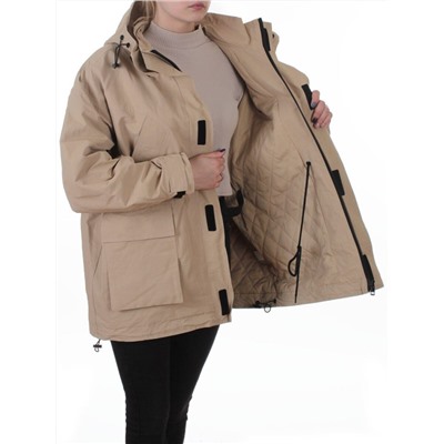 3097 BEIGE Куртка демисезонная женская (100 гр. холлофайбер)