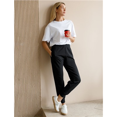 Брюки из тонкого футера с эластаном