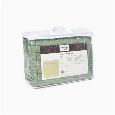 Покрывало LoveLife евро макси Green cage 240*210±5см, новосатин, 100%п/э