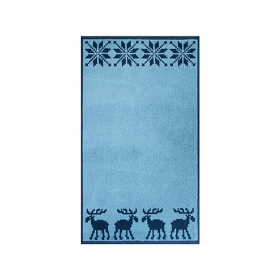 Полотенце махровое 6с103.412ж1 Расписные и олени(джинс) 50х90см