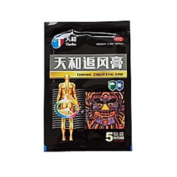 Tianhe Zhuifeng Gao Пластырь обезболивающий, усиленный, 5 шт.(черный)