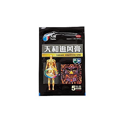 Tianhe Zhuifeng Gao Пластырь обезболивающий, усиленный, 5 шт.(черный)