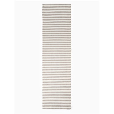 Дорожка на стол Этель Soprano 40×146 см, лён 100%, 180 г/м², белая/серая