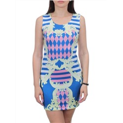 F07 BLUE Платье женское (90% хлопок, 10% спандекс)