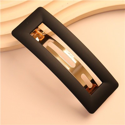 Заколка-автомат прямоугольная матовая 9,5 см.