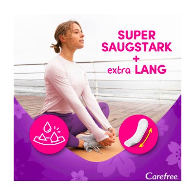 Carefree Slipeinlage Plus Long mit Frischeduft, 40 St, Карефри Прокладки ежедневные удлиненные Плюс с ароматом, 40 шт, 2 упаковки (80 шт)