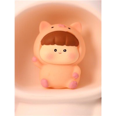 Kопилка - ночник «Baby pig fan», white (13,5 см), пластик