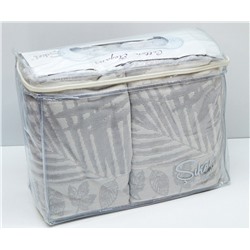 Велюровые Банные Полотенца 70x140 см. 6 шт/уп. Серый Wonderful Palmie - Sikel