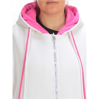 2561 WHITE/PINK Худи женское (50 гр. синтепон)