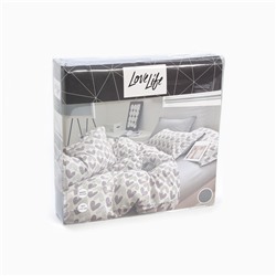Постельное бельё LoveLife евро Love, 200*217см,225*240см,50*70см-2шт,100%хлопок, сатин, 125г/м²