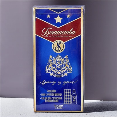 Подарочный набор «Богатства и процветания», гель для душа виски 250 мл и мыло для рук, Чистое счастье