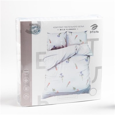 Постельное бельё Этель 1.5 сп Wild flowers 143*215 см,150*214 см, 70*70 см 2 шт