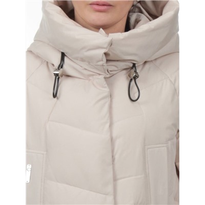 2302 LT. BEIGE Пальто зимнее женское (170 гр. холлофайбер)