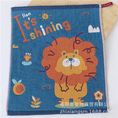Cartoon breathable gauze scarf, 34*40cm
