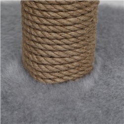 Дом для кошек с когтеточкой, с лежаком, круглый, 35 х 35 х 70 см, серый