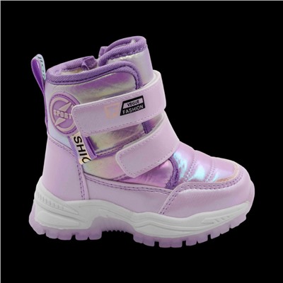 Ботинки на меху С7719-13 фиолетовые