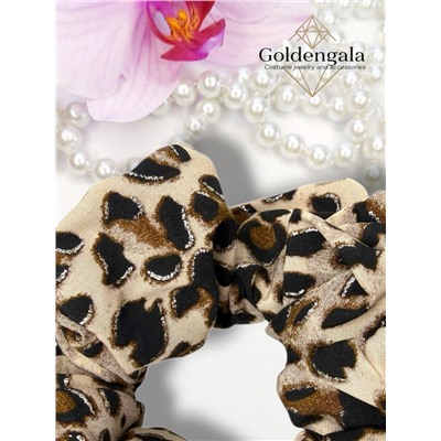 Резинка для волос объемная леопардовая Арт:Р17А/004