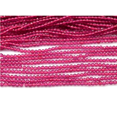 Бусины из шпинели шарик гр.2мм цв.рубин, 35см, 180 бусин