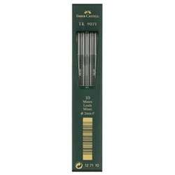 Грифели для цанговых карандашей Faber-Castell "TK 9071", 10шт., 2,0мм, F