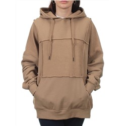 3258 BROWN Худи женское (95% хлопок, 5% эластан)