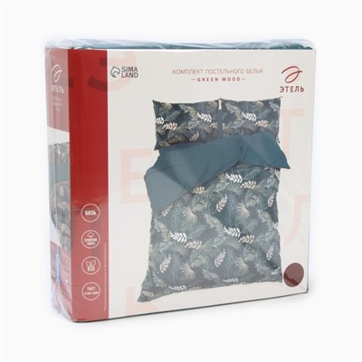 Постельное бельё Этель евро Green mood, 200х217см, 220х240см, 50х70см-2 шт, бязь, 125 г/м2