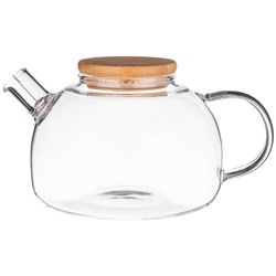 ЧАЙНИК ЗАВАРОЧНЫЙ 800 МЛ. С БАМБУКОВОЙ КРЫШКОЙ (КОР=12ШТ.)