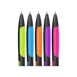 Ручка шариковая автоматическая, Berlingo ColorZone 2, 0.7 мм, синяя, МИКС