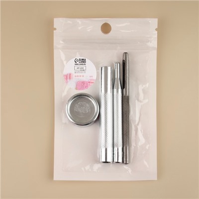 Набор инструментов для ручной установки S-образных кнопок, с колодцем, №831, d=15 мм