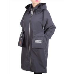 ZW-2306-C GRAY/PURPLE Пальто демисезонное женское (100 гр. синтепон) BLACK LEOPARD