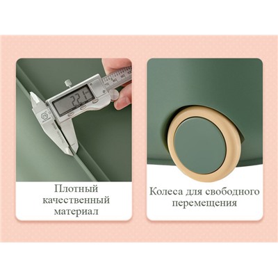 Корзина малая, для хранения детских игрушек Х-8637_М темно-оливковый