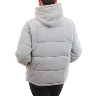 H24-088 GRAY/LT. BLUE Куртка демисезонная женская (120 гр. холлофайбер)