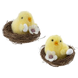 GAEM Изделие декоративное "Гнездо пасхальное", L7 W7 H6 см, 2в.