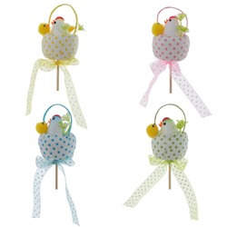 GAEM Изделие декоративное (вставка) "Яйцо пасхальное" (4*7) (блок 12 шт), L5 W5 H26 см, 4в.