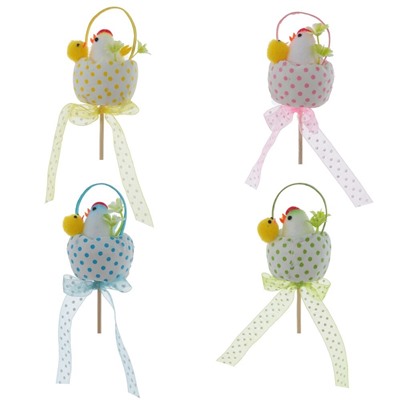 GAEM Изделие декоративное (вставка) "Яйцо пасхальное" (4*7) (блок 12 шт), L5 W5 H26 см, 4в.