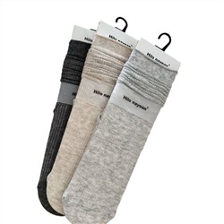 Cotton thin retro knee socks, mid-length, french style