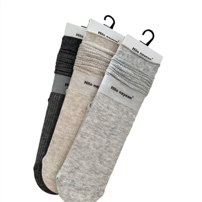 Cotton thin retro knee socks, mid-length, french style