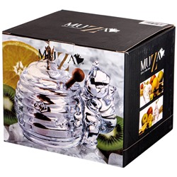 БАНКА ДЛЯ МЕДА С ПАЛОЧКОЙ "МИШКА" 270 МЛ. 17*12.5 СМ. ВЫСОТА=11 СМ. КОЛЛЕКЦИЯ "MUZA" (КОР=8ШТ.)