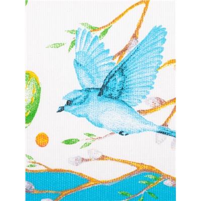 Скатерть Доляна Happy Easter 110×144 см, 100% хлопок, 164 г/м2