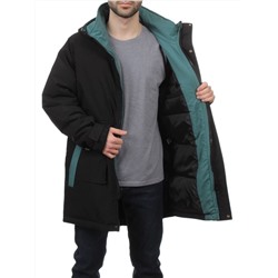 22066 BLACK GREEN Куртка мужская зимняя облегченная (150 гр. холлофайбер)